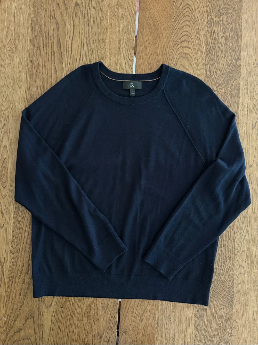 Banana Republic Merino Wool Crewneck Sweater in Navy Blue